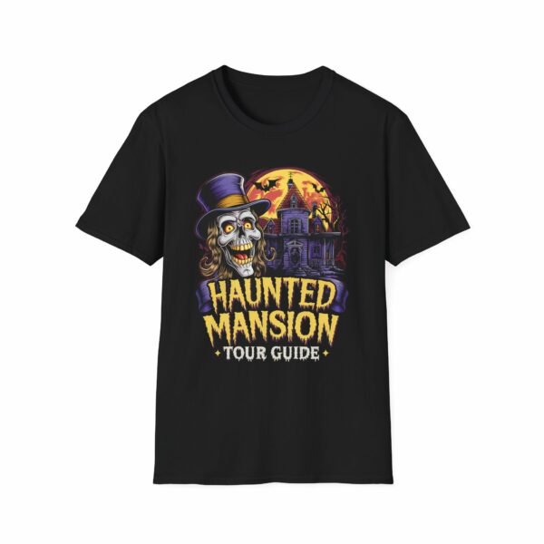 Halloween Haunted Mansion Tour Guide: Spooky Night Awaits Funny Horror Unisex Softstyle T-Shirt