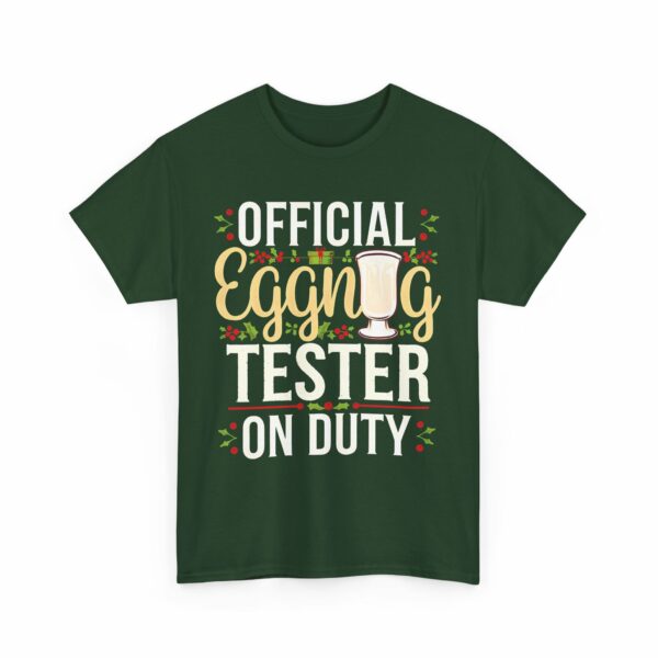 Official Eggnog Tester On Duty - Funny Christmas Eve Winter Holiday Party Design Unisex Heavy Cotton Tee