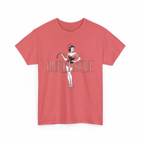 Vintage Burlesque Pin-Up Girl with Pink Top Hat Charleston Rococo Liberty Letter Art Unisex Heavy Cotton Tee