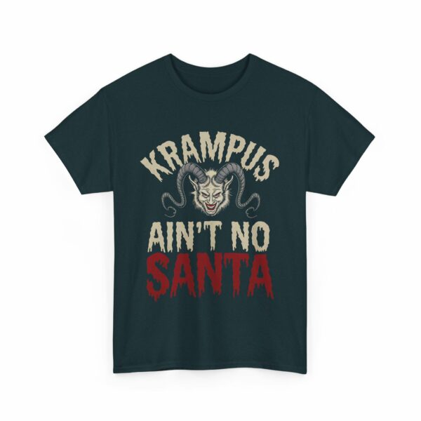 Krampus ain't no Santa Claus - Horror Christmas Halloween Nordic traditional Creepy Letter Art Design Unisex Heavy Cotton Tee