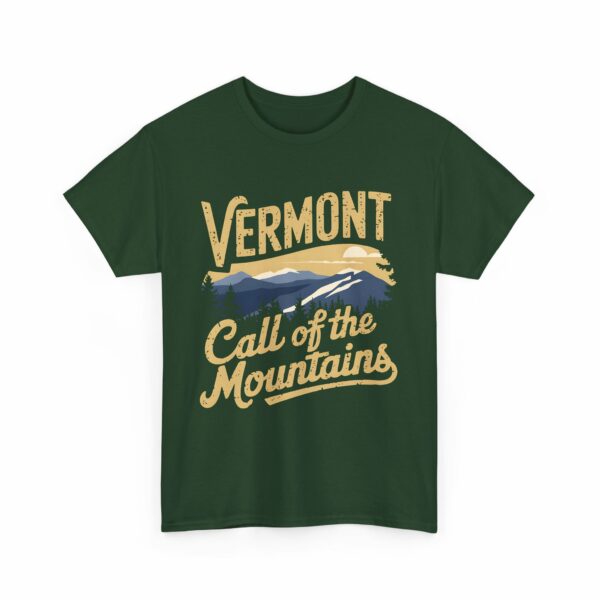 Vermont Call of the Mountains Retro Vintage Distressed Sunset Art Design Unisex Heavy Cotton Tee - Image 27