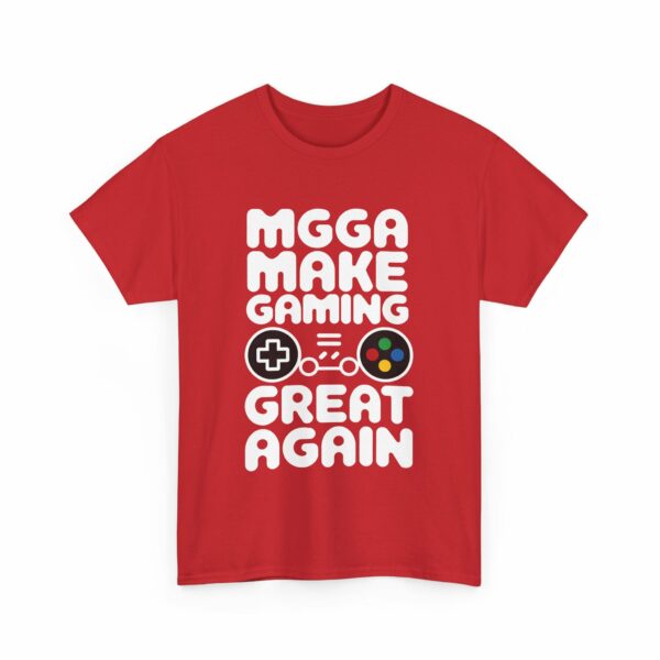 M.G.G.A. Make Gaming Great Again funny gamer letter art with game controller Design Unisex Heavy Cotton Tee - Image 2