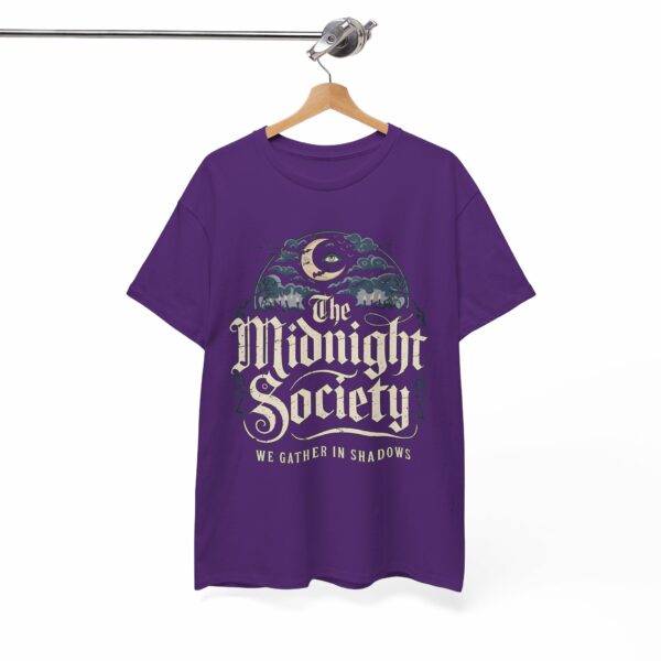 Vintage Gothic Halloween - Midnight Society Spooky Sickle Moon Elegance Design Unisex Heavy Cotton Tee - Image 8