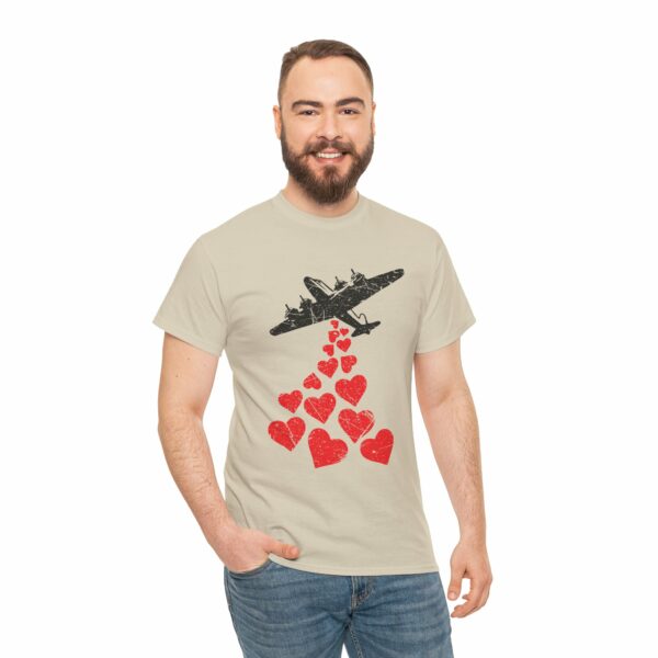 Hearts in Flight: Love Bombs Painting the Sky Unisex Heavy Cotton Tee - Image 23