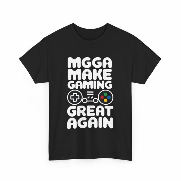 M.G.G.A. Make Gaming Great Again funny gamer letter art with game controller Design Unisex Heavy Cotton Tee