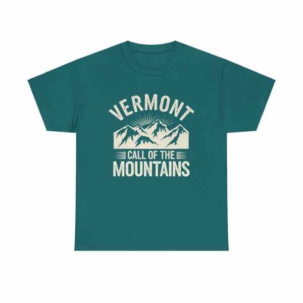 Vermont Call of the Mountains Retro Vintage Distressed Sunset Art Design Unisex Heavy Cotton Tee - Image 9