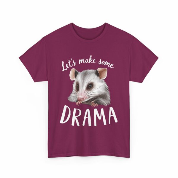 Let's make some Drama Possum Opossum Street Cat Trash Panda Funny Animal Design Unisex Heavy Cotton Tee - Image 4