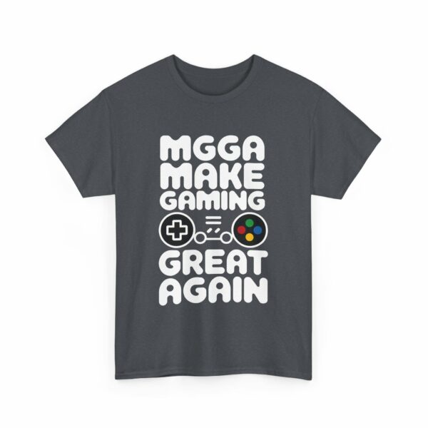 M.G.G.A. Make Gaming Great Again funny gamer letter art with game controller Design Unisex Heavy Cotton Tee - Image 3