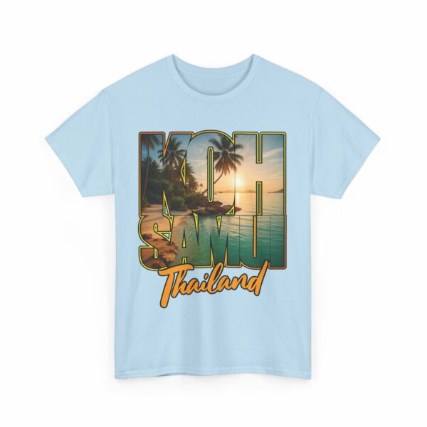 Koh Samui Thailand Summer Beach Palms Seaside Sunset Travel Vacation Design Unisex Heavy Cotton Tee - Image 13