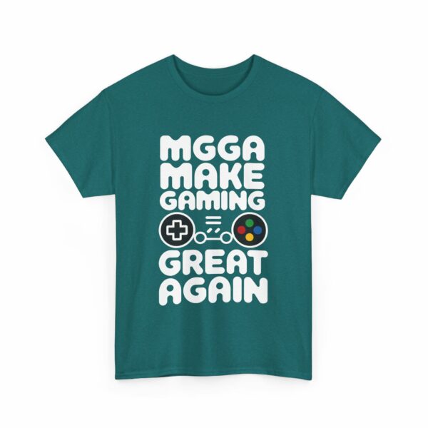 M.G.G.A. Make Gaming Great Again funny gamer letter art with game controller Design Unisex Heavy Cotton Tee - Image 5