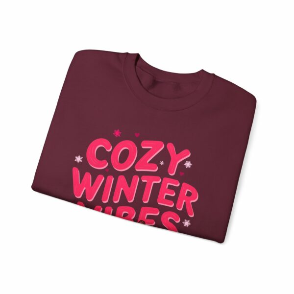 Cozy Winter Vibes with Cocoa and Books Mindful Relax Lovers Design Unisex Heavy Blend™ Crewneck Sweatshirt - Image 3