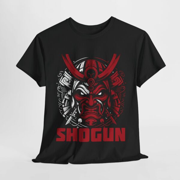 Shogun Way of the Samurai Traditional Mask - Empire of the Sun Japan Design Unisex Heavy Cotton Tee - Image 3