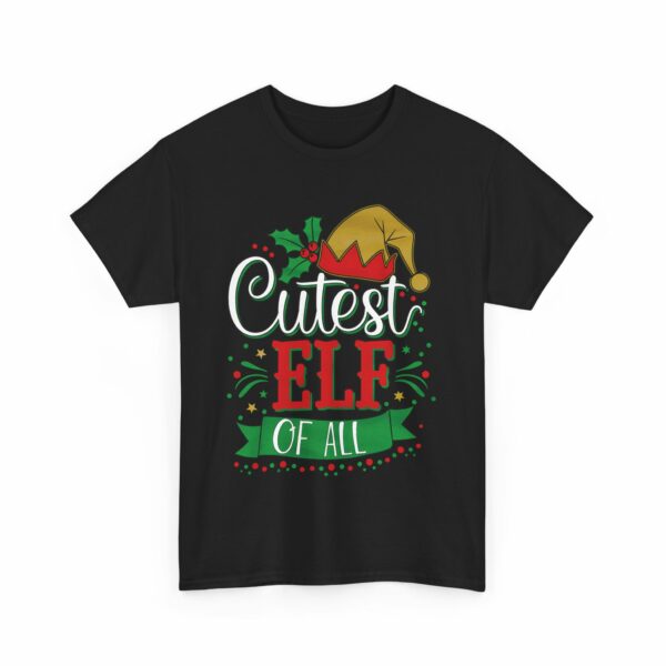 Cutest Elf of All Holiday Design Red & Green Christmas Festive Humor Unisex Heavy Cotton Tee