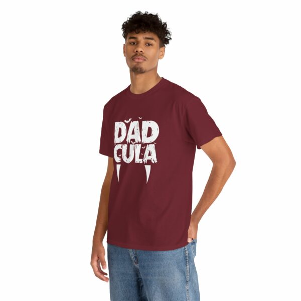 Dracula Dad Dadcula Funny Papa Halloween Horror Vampire Daddy Design Unisex Heavy Cotton Tee - Image 10