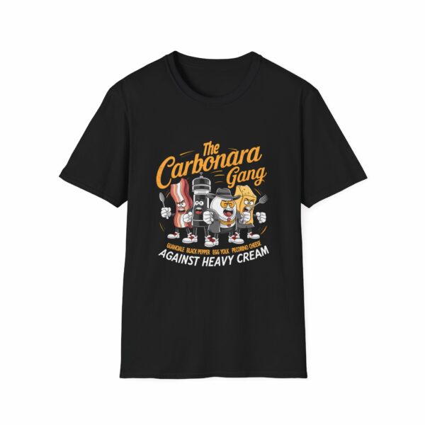 The Carbonara Gang against Heavy Cream Funny Italian Pasta Joke Unisex Softstyle T-Shirt