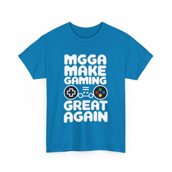 M.G.G.A. Make Gaming Great Again funny gamer letter art with game controller Design Unisex Heavy Cotton Tee - Image 4