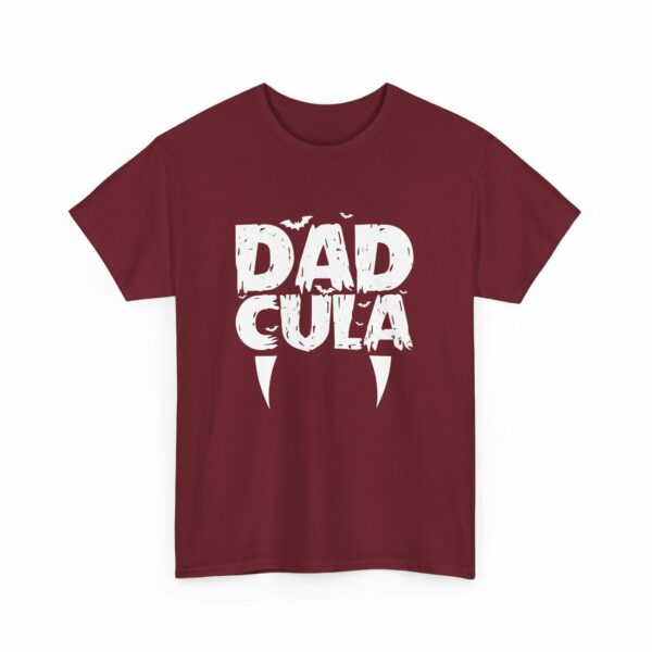 Dracula Dad Dadcula Funny Papa Halloween Horror Vampire Daddy Design Unisex Heavy Cotton Tee - Image 8