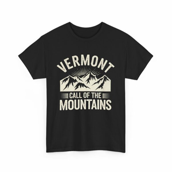 Vermont Call of the Mountains Retro Vintage Distressed Sunset Art Design Unisex Heavy Cotton Tee - Image 7