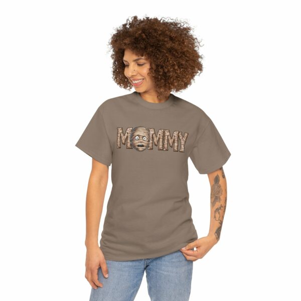 Mummy Mommy Mom Womens Funny Halloween Dia dos Muertos Mardi Gras Horror Party Cute Design Unisex Heavy Cotton Tee - Image 7