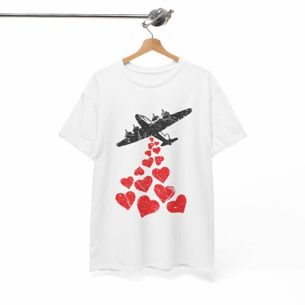 Hearts in Flight: Love Bombs Painting the Sky Unisex Heavy Cotton Tee - Image 18