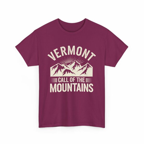 Vermont Call of the Mountains Retro Vintage Distressed Sunset Art Design Unisex Heavy Cotton Tee - Image 19