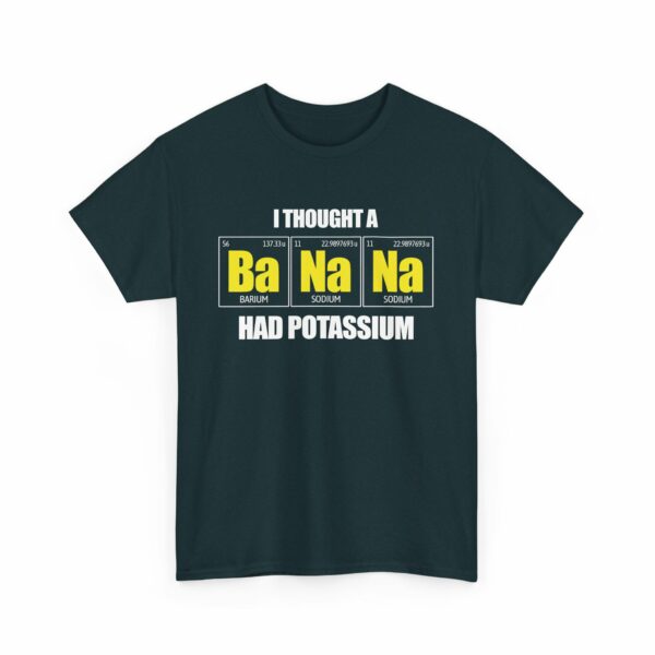 I tought a Banana had Potassium Funny Periodic Table Letter Art Geek Teacher Pun Unisex Heavy Cotton Tee - Image 10