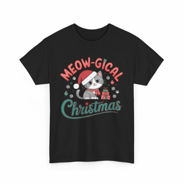 Cat Lovers Meow Magical Christmas Winter Holiday Mens Womens Happy Animal Unisex Heavy Cotton Tee