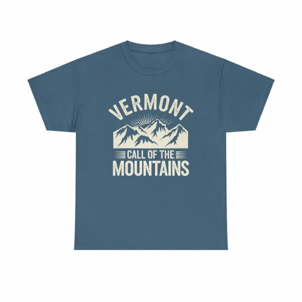 Vermont Call of the Mountains Retro Vintage Distressed Sunset Art Design Unisex Heavy Cotton Tee - Image 13