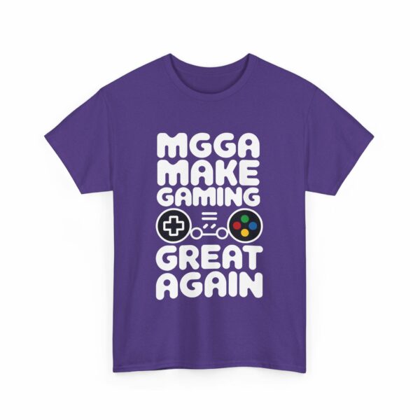 M.G.G.A. Make Gaming Great Again funny gamer letter art with game controller Design Unisex Heavy Cotton Tee - Image 7