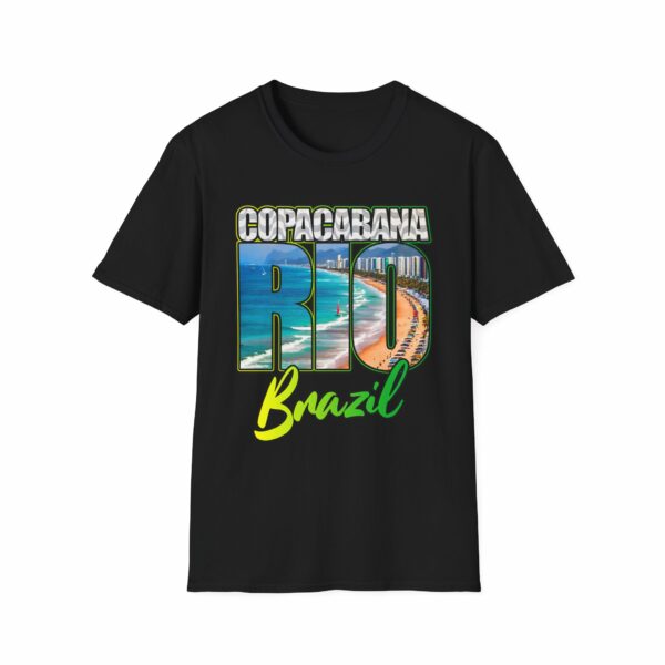 Praia Copacabana Beach Rio de Janeiro Brazil Summer Sea Travel Unisex Softstyle T-Shirt