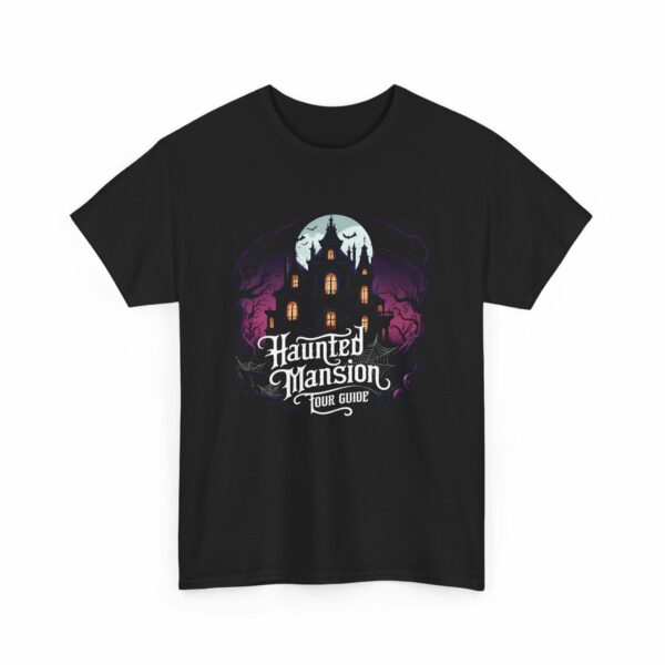 Halloween Haunted Mansion Tour Guide: Spooky Night Awaits Unisex Heavy Cotton Tee