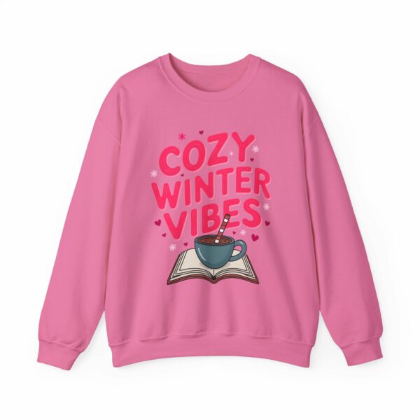 Cozy Winter Vibes with Cocoa and Books Mindful Relax Lovers Design Unisex Heavy Blend™ Crewneck Sweatshirt - Image 34