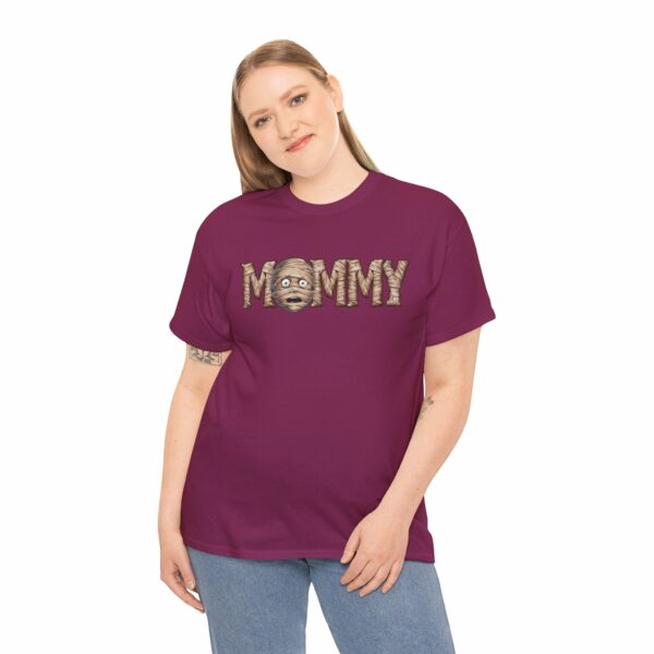 Mummy Mommy Mom Womens Funny Halloween Dia dos Muertos Mardi Gras Horror Party Cute Design Unisex Heavy Cotton Tee - Image 13