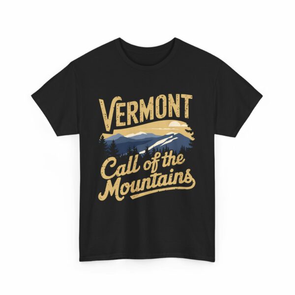 Vermont Call of the Mountains Retro Vintage Distressed Sunset Art Design Unisex Heavy Cotton Tee - Image 11