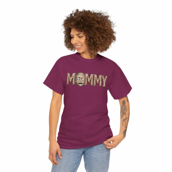 Mummy Mommy Mom Womens Funny Halloween Dia dos Muertos Mardi Gras Horror Party Cute Design Unisex Heavy Cotton Tee - Image 12