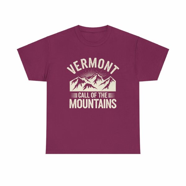 Vermont Call of the Mountains Retro Vintage Distressed Sunset Art Design Unisex Heavy Cotton Tee - Image 17