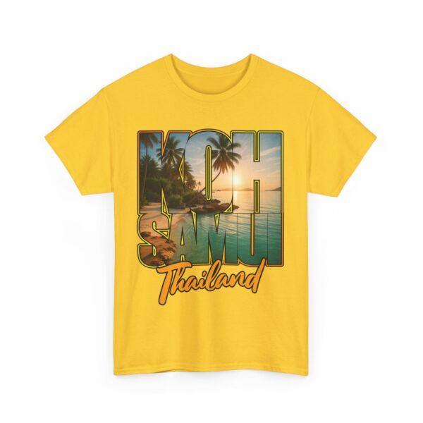 Koh Samui Thailand Summer Beach Palms Seaside Sunset Travel Vacation Design Unisex Heavy Cotton Tee