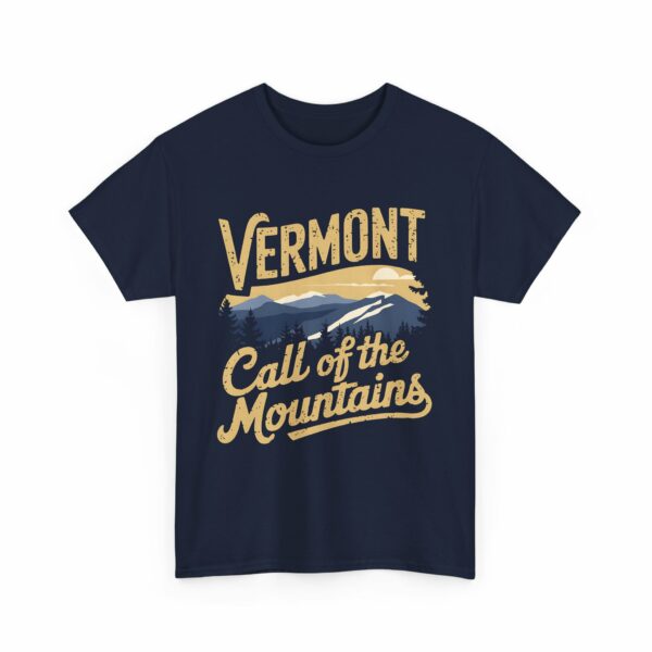 Vermont Call of the Mountains Retro Vintage Distressed Sunset Art Design Unisex Heavy Cotton Tee - Image 23