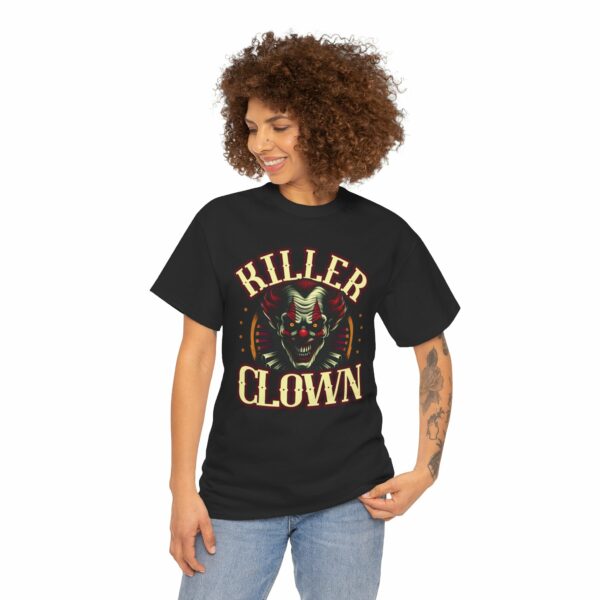 Halloween Killer Clown Creepy Horror Monster Circus Unisex Heavy Cotton Tee - Image 2