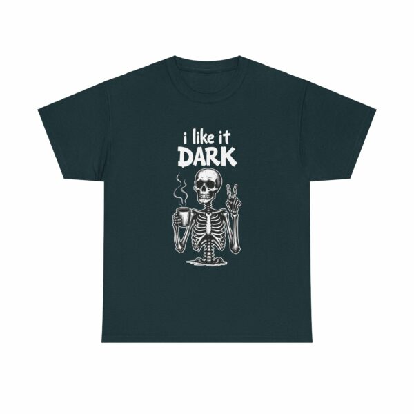 Skeleton Coffee Lover I like it Dark Humor Design Unisex Heavy Cotton Tee - Image 5