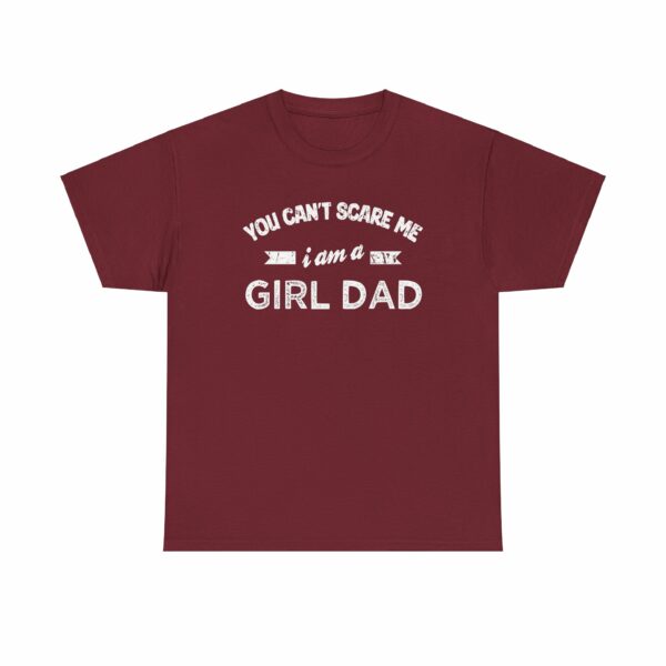 Bold Distressed 'Girl Dad' Empowerment Letter Art Design for Dads Unisex Heavy Cotton Tee - Image 9