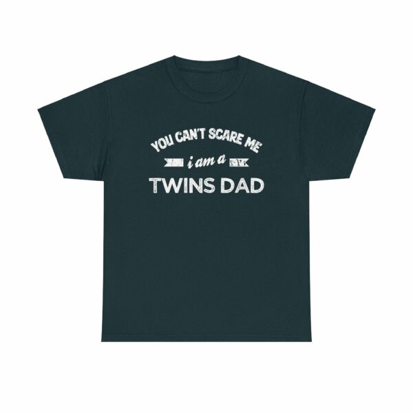 Bold Distressed 'Twins Dad' Empowerment Letter Art Design for Dads Unisex Heavy Cotton Tee - Image 11