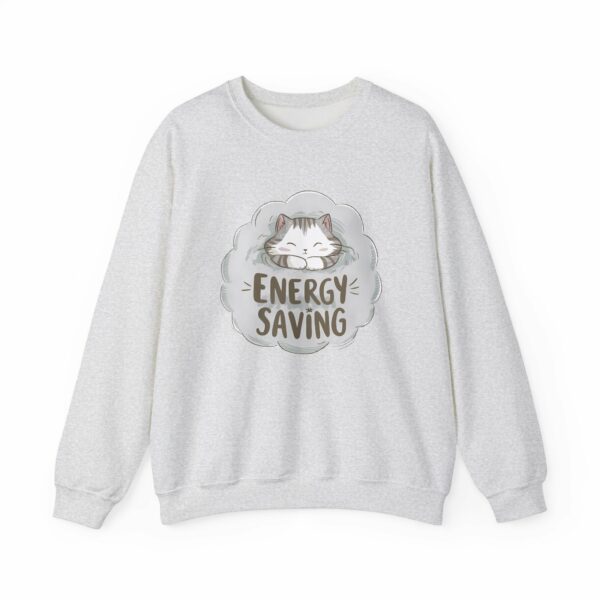 Energy Saving Cute Sleeping Kitten on a Fluffy Cloud Cat Lovers Design Unisex Heavy Blend™ Crewneck Sweatshirt