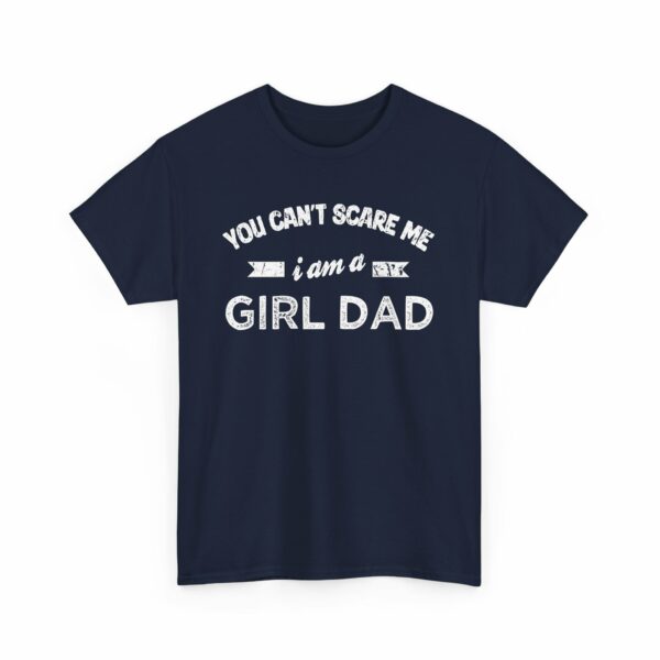 Bold Distressed 'Girl Dad' Empowerment Letter Art Design for Dads Unisex Heavy Cotton Tee - Image 4