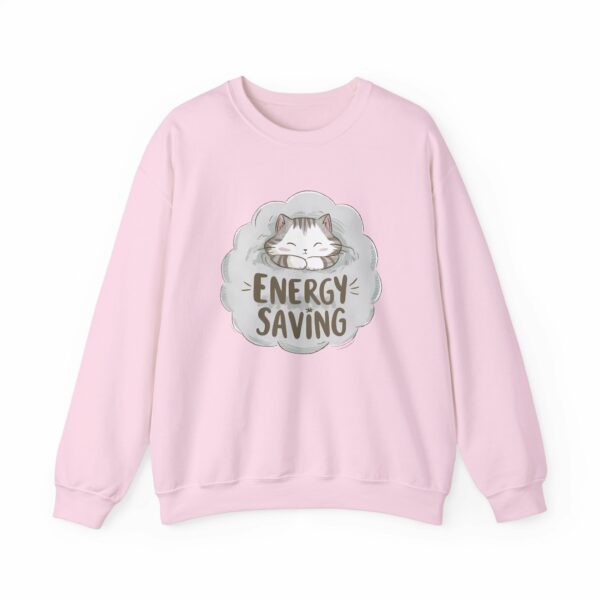 Energy Saving Cute Sleeping Kitten on a Fluffy Cloud Cat Lovers Design Unisex Heavy Blend™ Crewneck Sweatshirt - Image 3