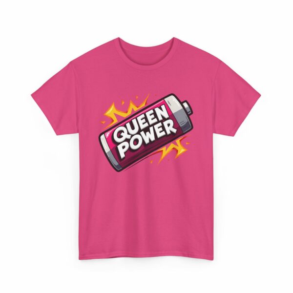 Queen Power Empowered Woman Energy Design – Bold Magenta Spark Unisex Heavy Cotton Tee - Image 8