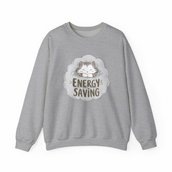 Energy Saving Cute Sleeping Kitten on a Fluffy Cloud Cat Lovers Design Unisex Heavy Blend™ Crewneck Sweatshirt - Image 13