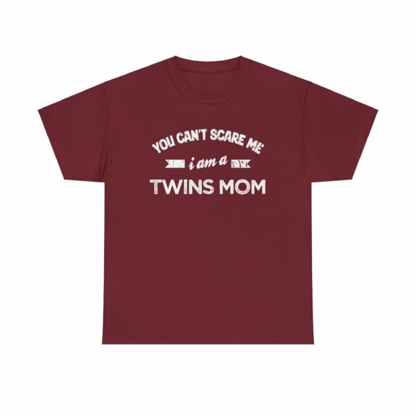 Bold Distressed 'Twins Mom' Empowerment Letter Art Design for Moms Unisex Heavy Cotton Tee - Image 7