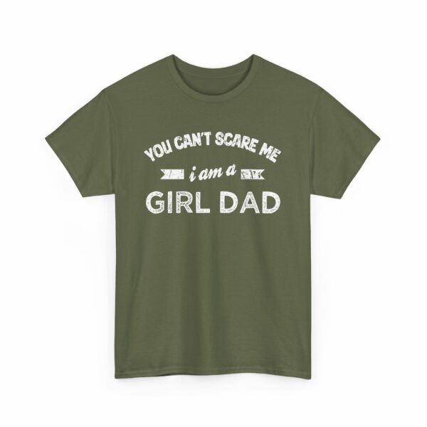 Bold Distressed 'Girl Dad' Empowerment Letter Art Design for Dads Unisex Heavy Cotton Tee - Image 6