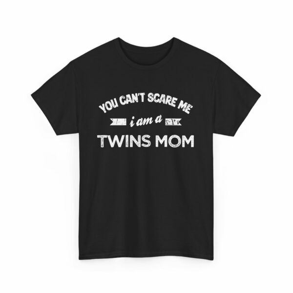 Bold Distressed 'Twins Mom' Empowerment Letter Art Design for Moms Unisex Heavy Cotton Tee